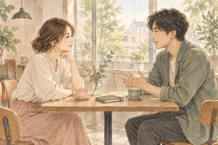 付き合っているか曖昧なとき｜関係の呼び方と期待を確かめる会話のAI生成イメージイラスト