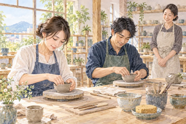 恋人と習い事の体験へ行く前に｜目的・費用・続けるかを別々に決めるのAI生成イメージイラスト