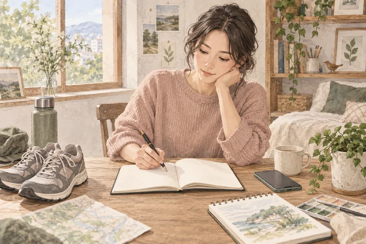 恋活プロフィールの趣味が書けないとき|好きなことを具体的に伝えるのAI生成イメージイラスト