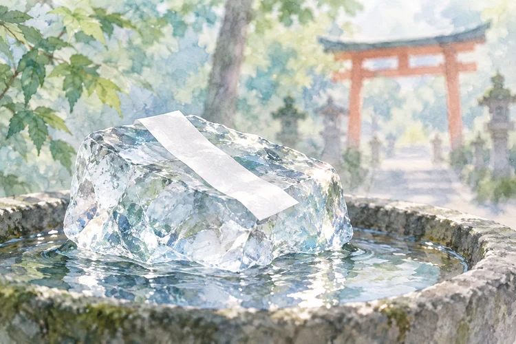 奈良・氷室神社へ|氷の信仰と参拝、奈良公園散策の組み方のAI生成イメージイラスト(実景ではありません)