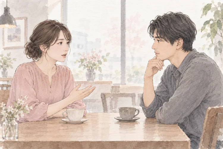 恋人の冗談がつらいとき|笑って流さずやめてほしいと伝えるのAI生成イメージイラスト